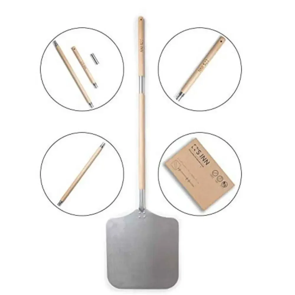 1887 14 x 26 Adjustable Pizza Paddle With Roller Handle 3 sizes Safer long New